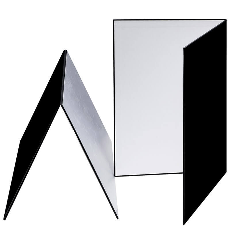  3-i-1 Reflexskrm i A3-format Vit, svart & silver